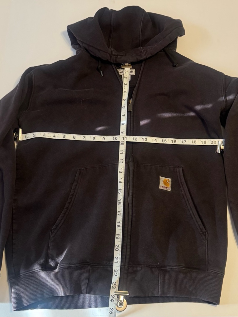 Carhartt Black Hoodie with Branded Neck Label